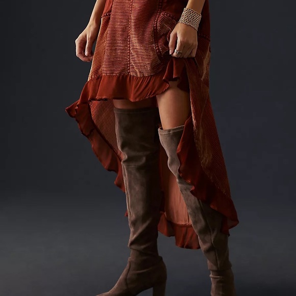 Anthropologie Velvet Asymmetrical Dress - Picture 12 of 15